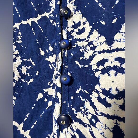 Rebecca Taylor Silk Batik Long Sleeve Blouse - Picture 4 of 9